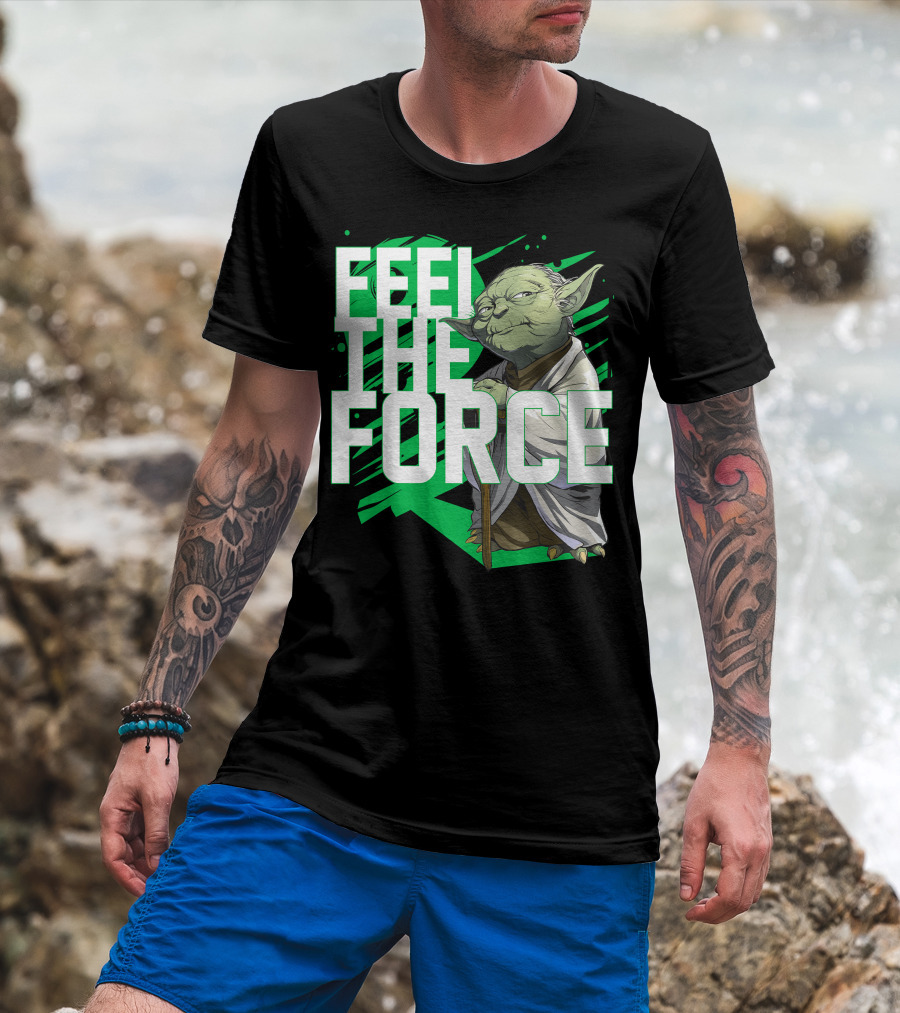 Star Wars Feel The Force Yoda Jedi Master T-Shirt
