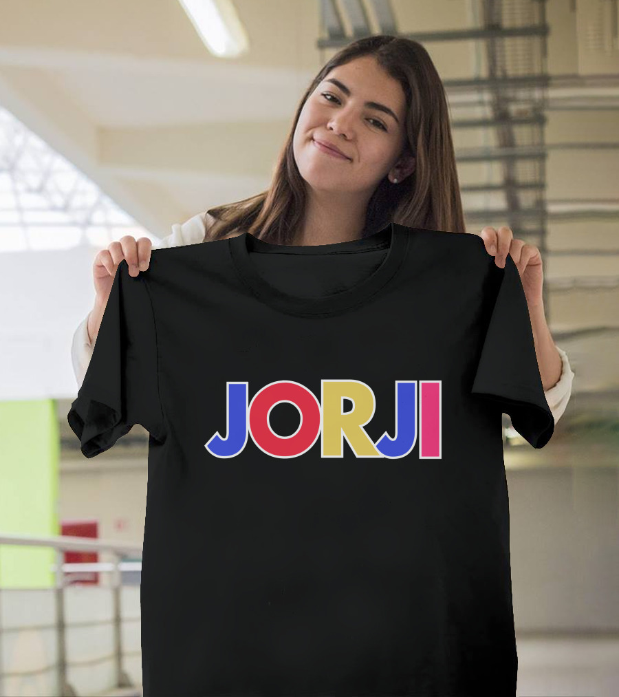 JORJI Multicolored Bold Block Letters T-Shirt