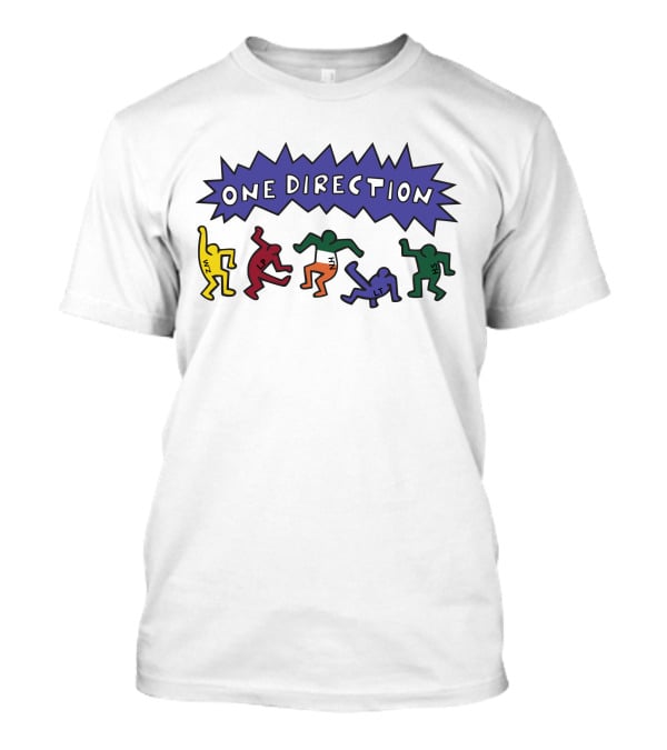 One Direction HZ LT LH ZM LS Colorful Dancing Figures T-Shirt