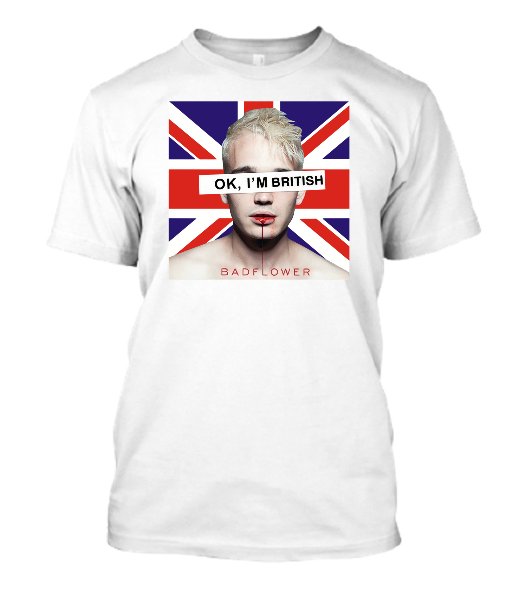 OK I'm British Badflower Union Jack T-Shirt