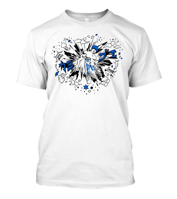Kenny Omega Kota Ibushi JJ Williams Splat Supernova Burst Blue Stars Clouds T-Shirt