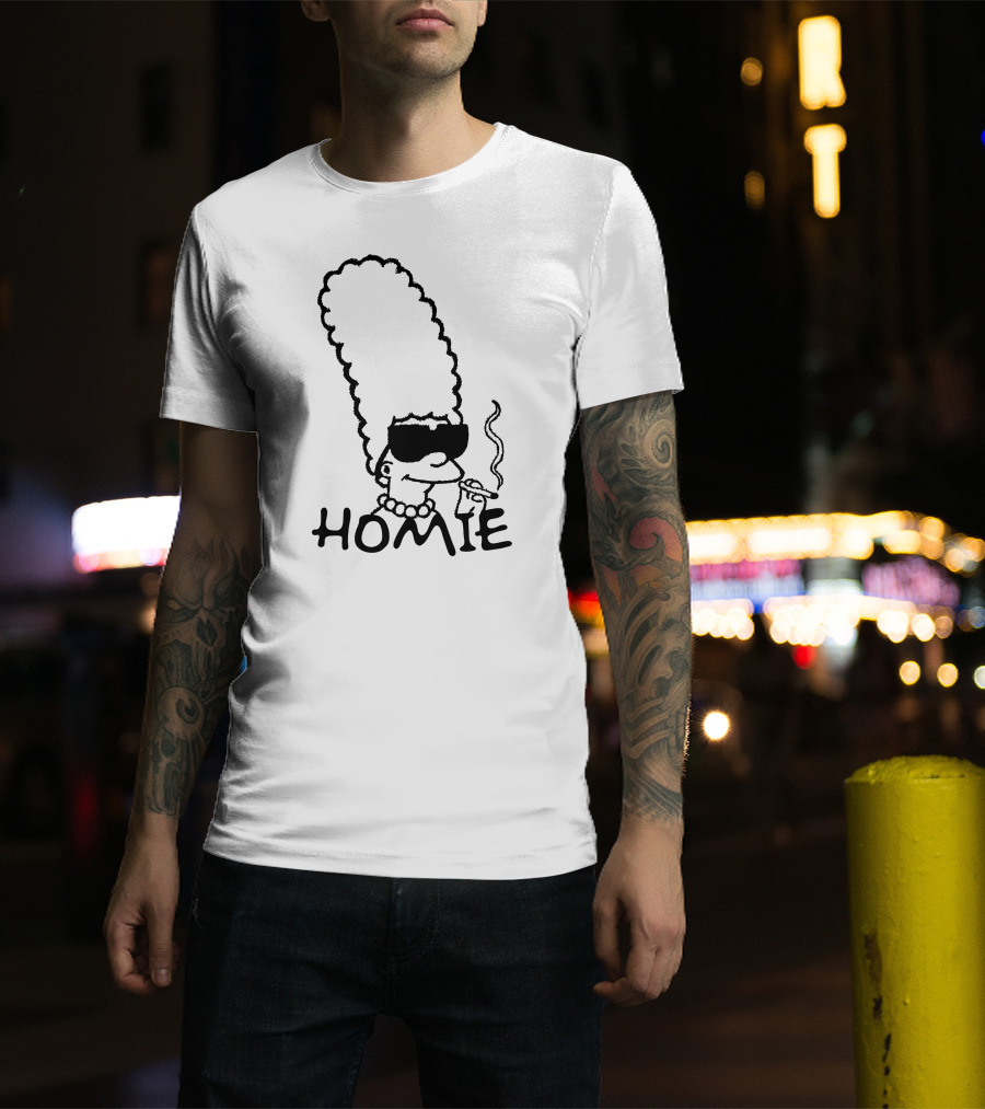 Marge Simpson Homie Smoking T-Shirt