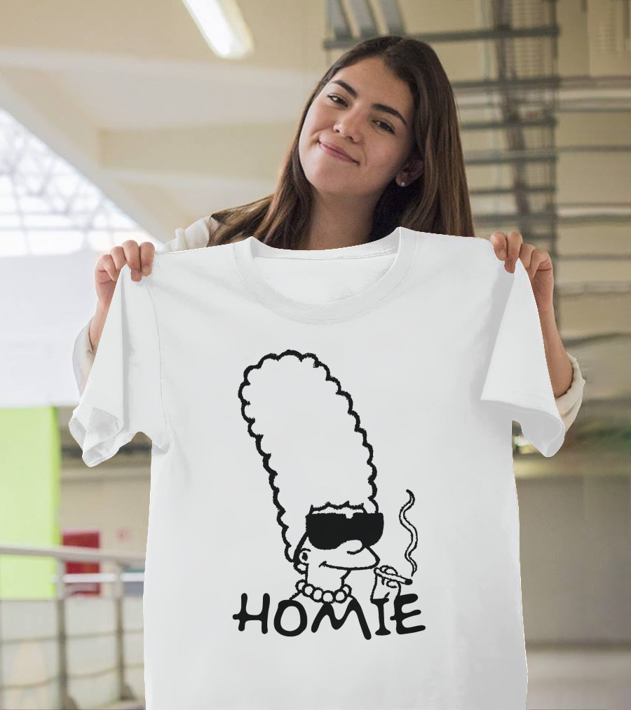 Marge Simpson Homie Smoking T-Shirt