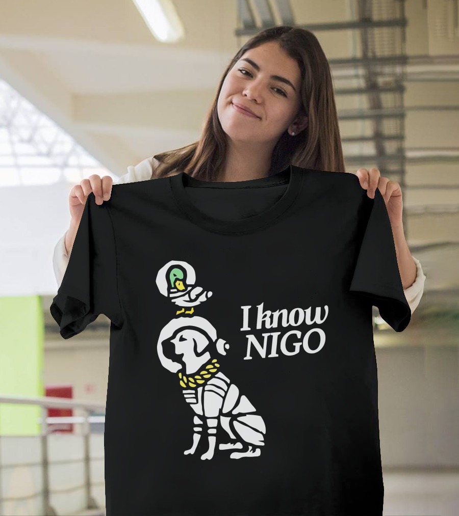 I Know Nigo Merch Lakeshow and Delta Iconic Dog with Parrot T-Shirt