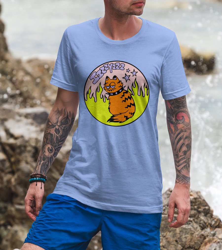 Izzzyzzz Crowdmade Merch Garfield Flame Stars T-Shirt