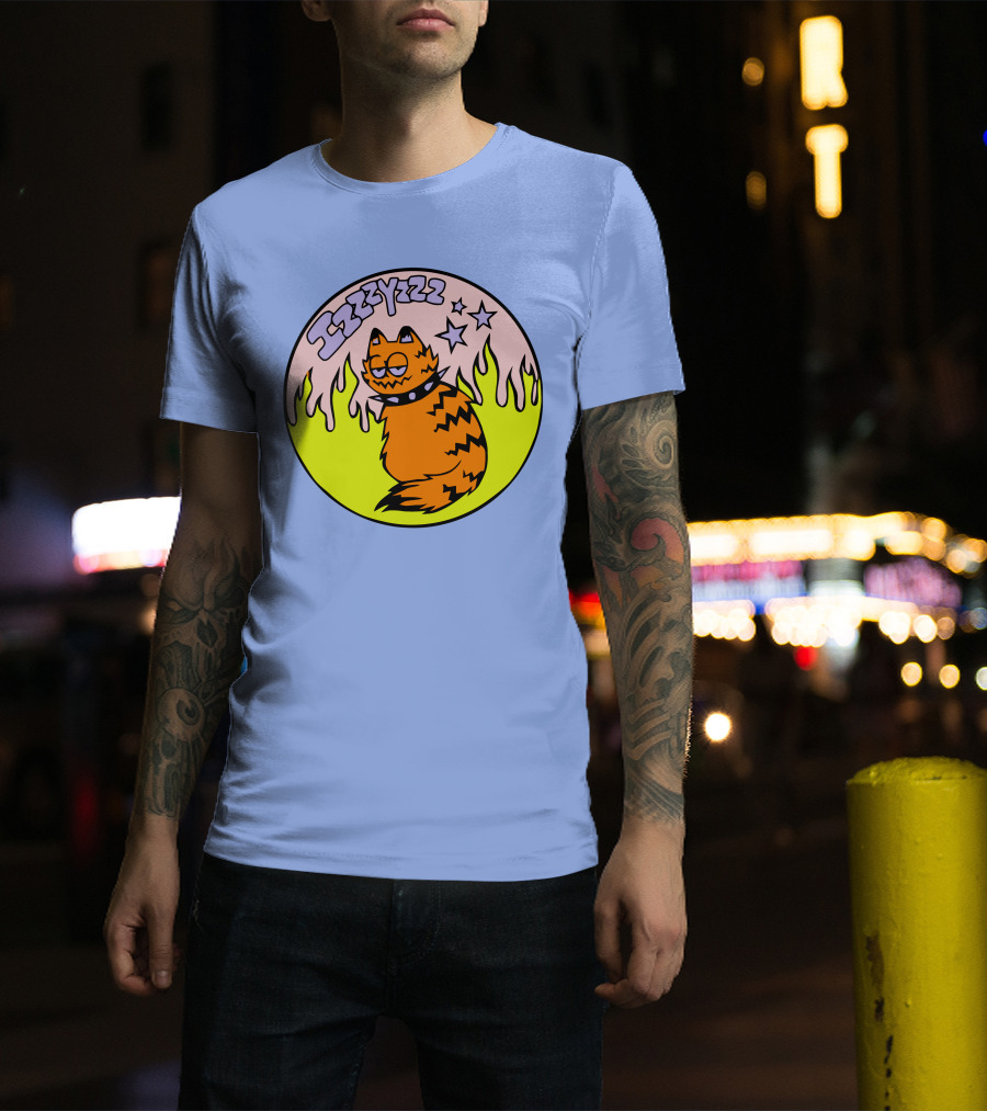 Izzzyzzz Crowdmade Merch Garfield Flame Stars T-Shirt