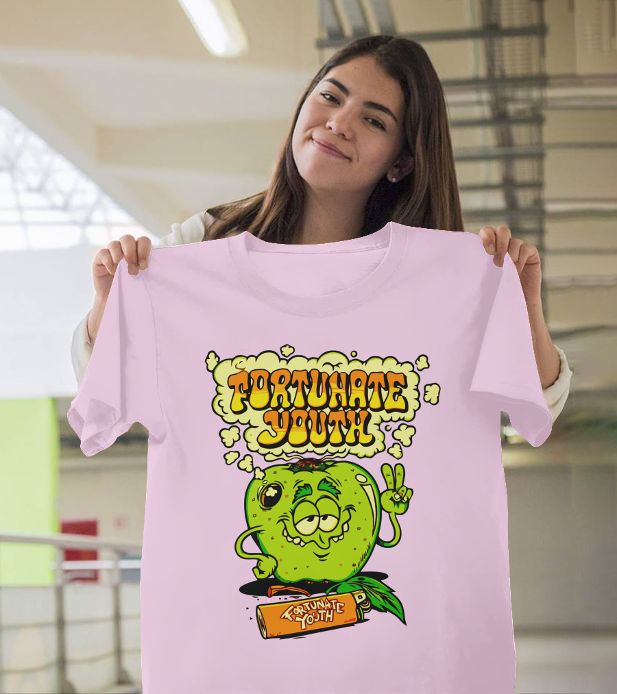 Fortunate Youth Merch Apple Smoking Peace Hand T-Shirt