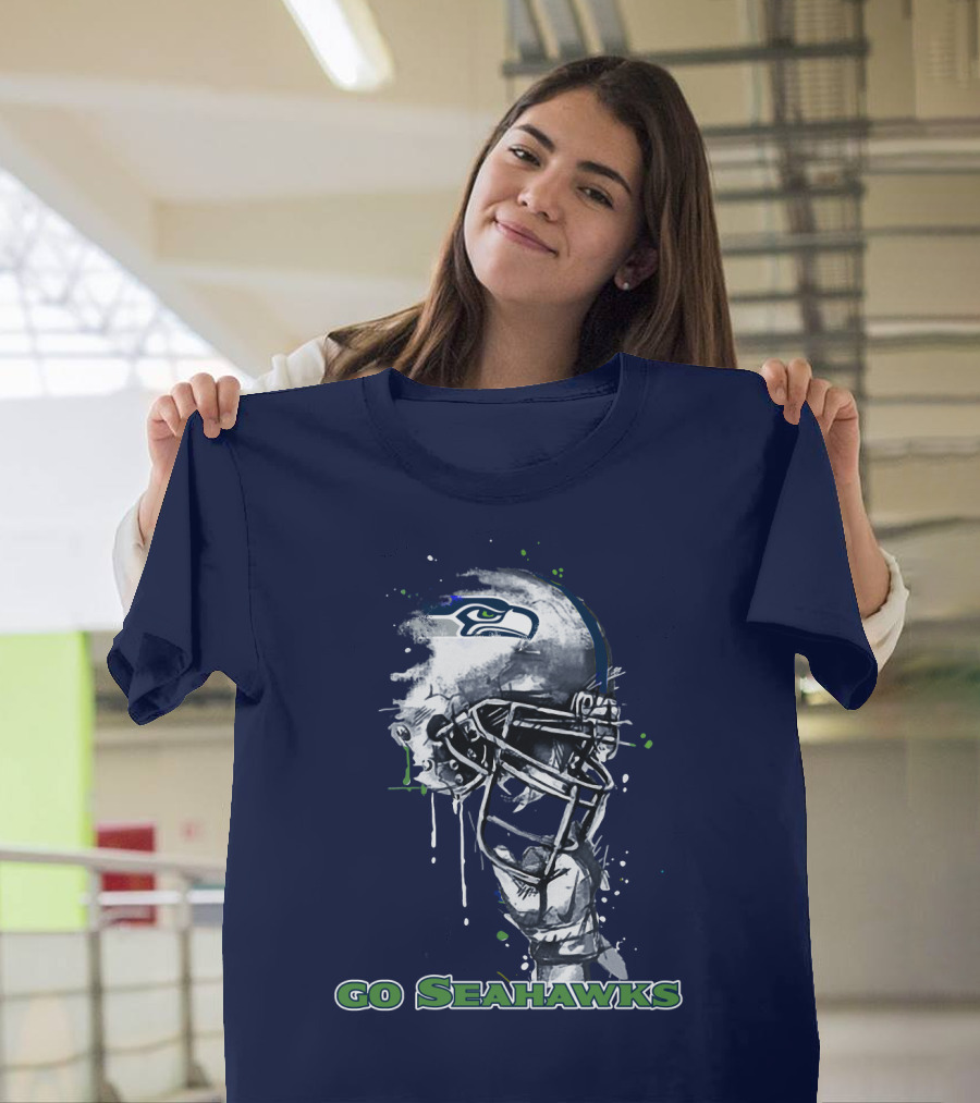 Go Seahawks Seahawks Helmet T-Shirt