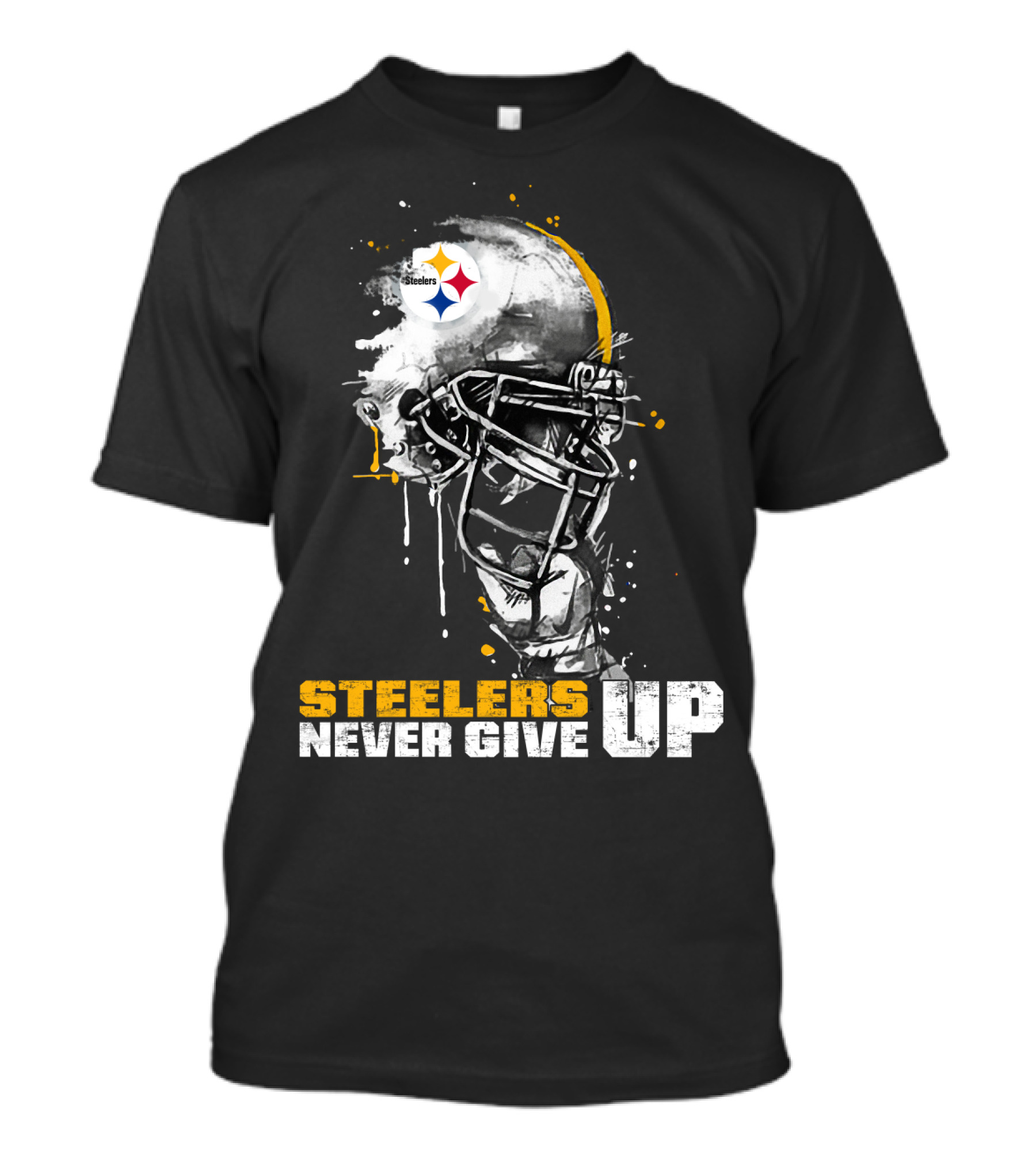Steelers Never Give Up Helmet *Special Edition T-Shirt