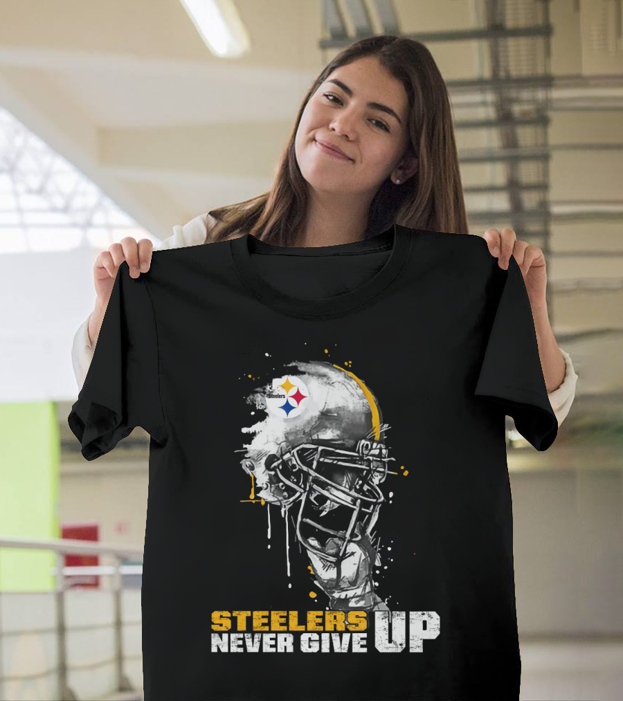 Steelers Never Give Up Helmet *Special Edition T-Shirt