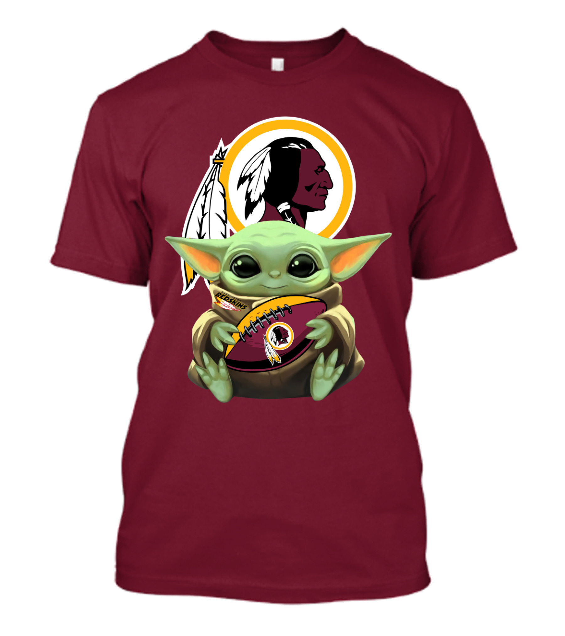 Washington Redskins Baby Yoda Football Fan Collectible T-Shirt