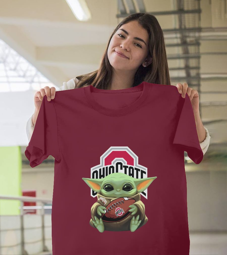 Ohio State Baby Yoda Football T-Shirt
