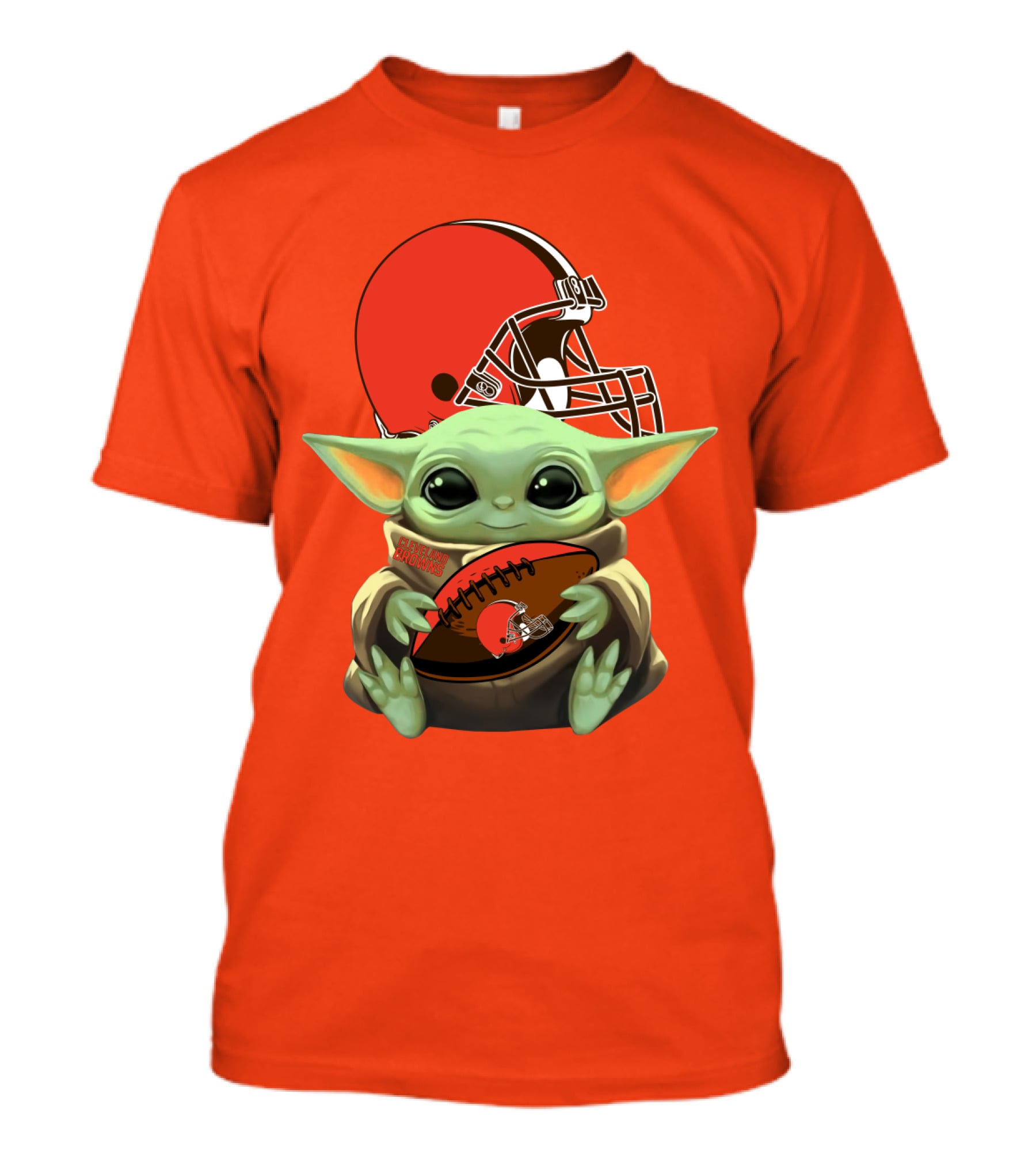 Cleveland Browns Football Baby Yoda T-Shirt