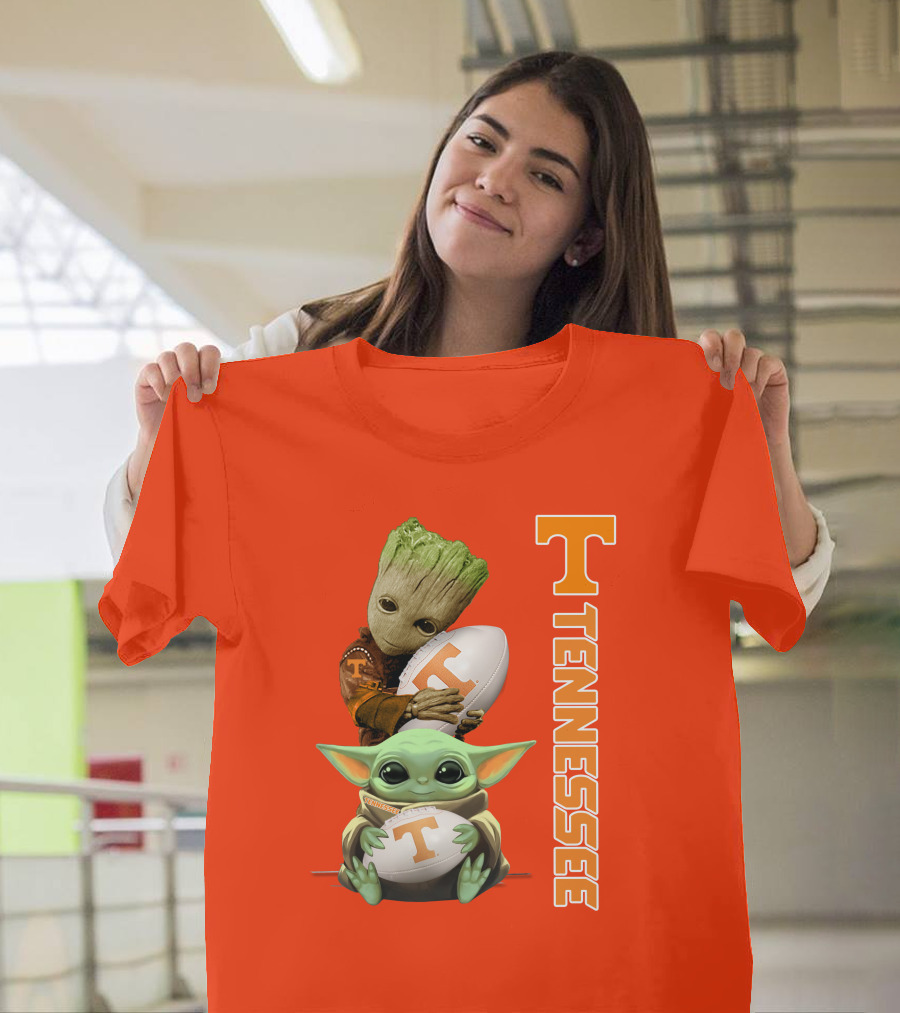 Groot Baby Yoda Tennessee Football T-Shirt