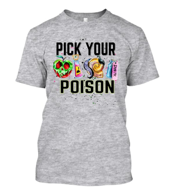 Pick Your Poison Halloween Skull Apple Potion Snail Drink Me T-Shirt