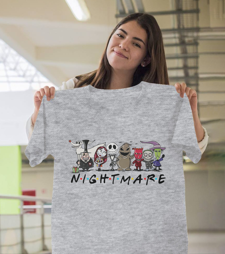 Nightmare Before Christmas Characters Halloween Friends T-Shirt