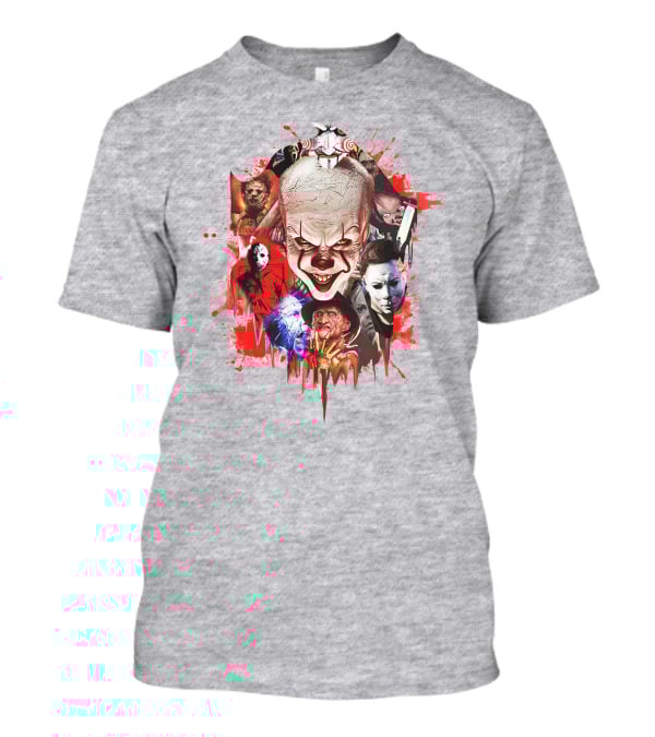 Halloween Killers Pennywise Michael Myers Freddy Krueger Jason Voorhees Jigsaw Horror Icons T-Shirt