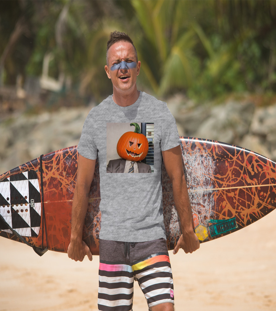 Office Halloween Pumpkin Head Costume T-Shirt