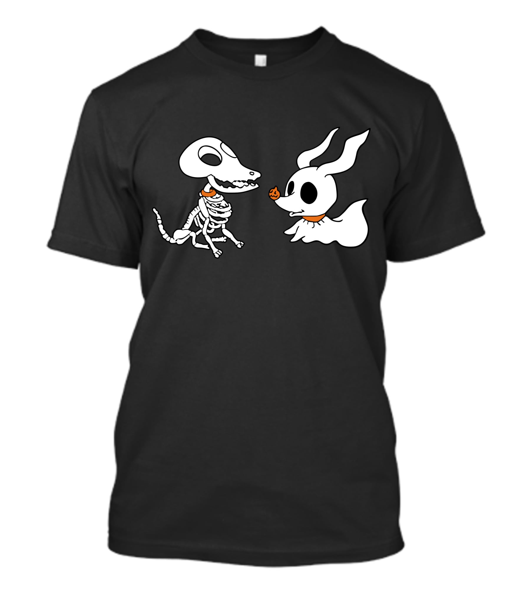 Zero The Ghost Dog And Dino Skeleton Pups Halloween T-Shirt