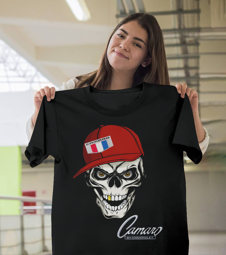 Camaro Skull with Red Cap by Chevrolet T-Shirt