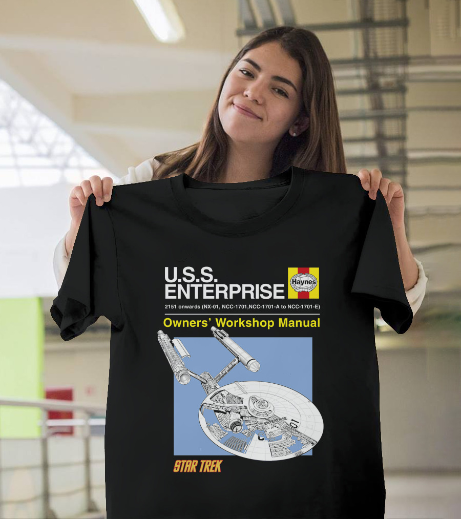 U.S.S Enterprise Haynes Owners' Workshop Manual Star Trek 2151 Onwards NCC-1701 NCC-1701-A To NCC-1701-E T-Shirt