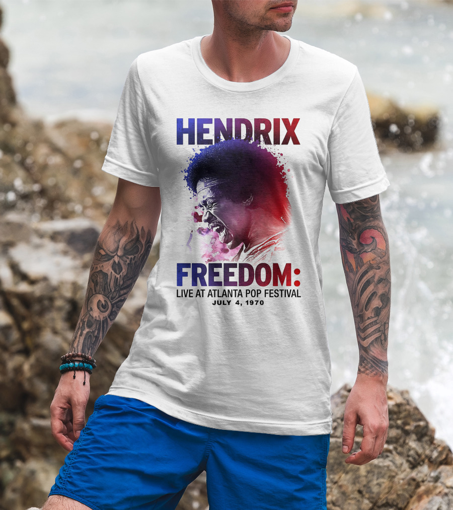 HENDRIX FREEDOM LIVE AT ATLANTA POP FESTIVAL JULY 4 1970 T-Shirt