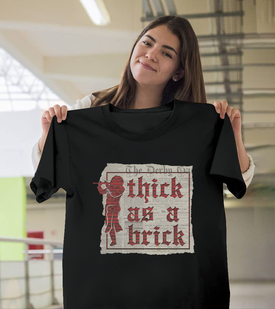 Thick As A Brick Newspaper Red Flute Player T-Shirt