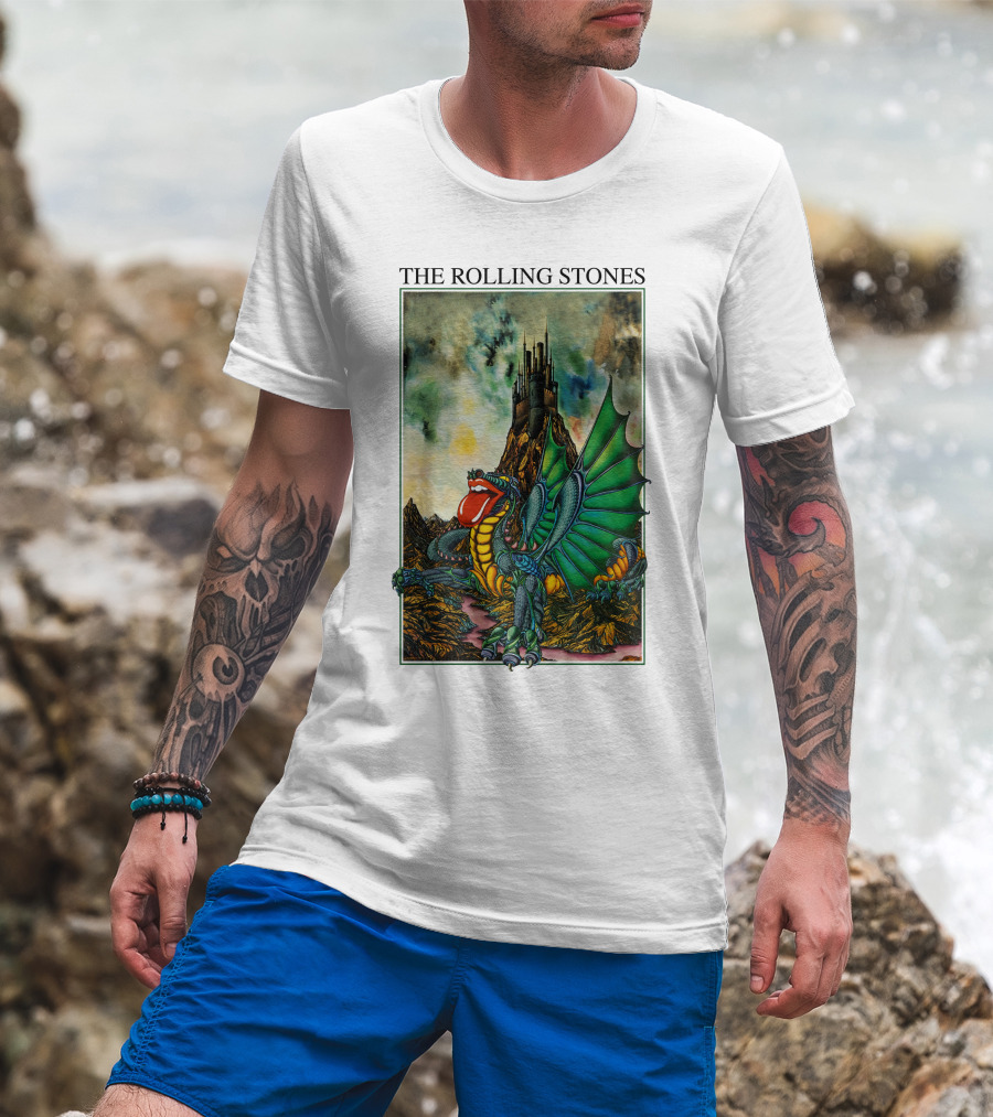 The Rolling Stones Dragon And Castle Scene T-Shirt