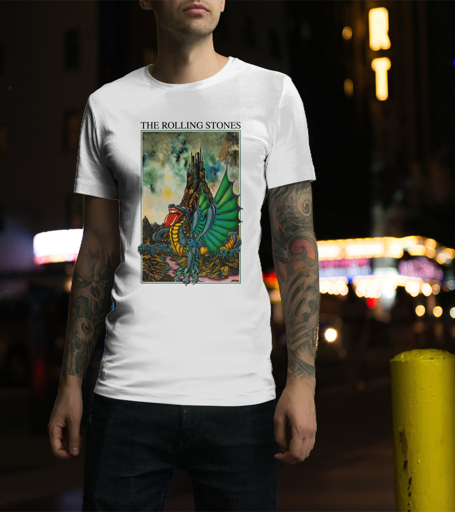 The Rolling Stones Dragon And Castle Scene T-Shirt