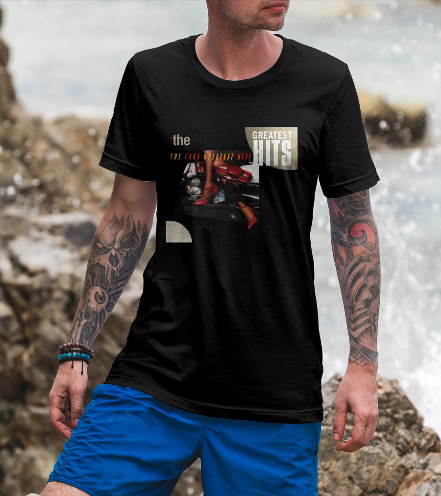 The Cars Greatest Hits Album Cover Retro T-Shirt