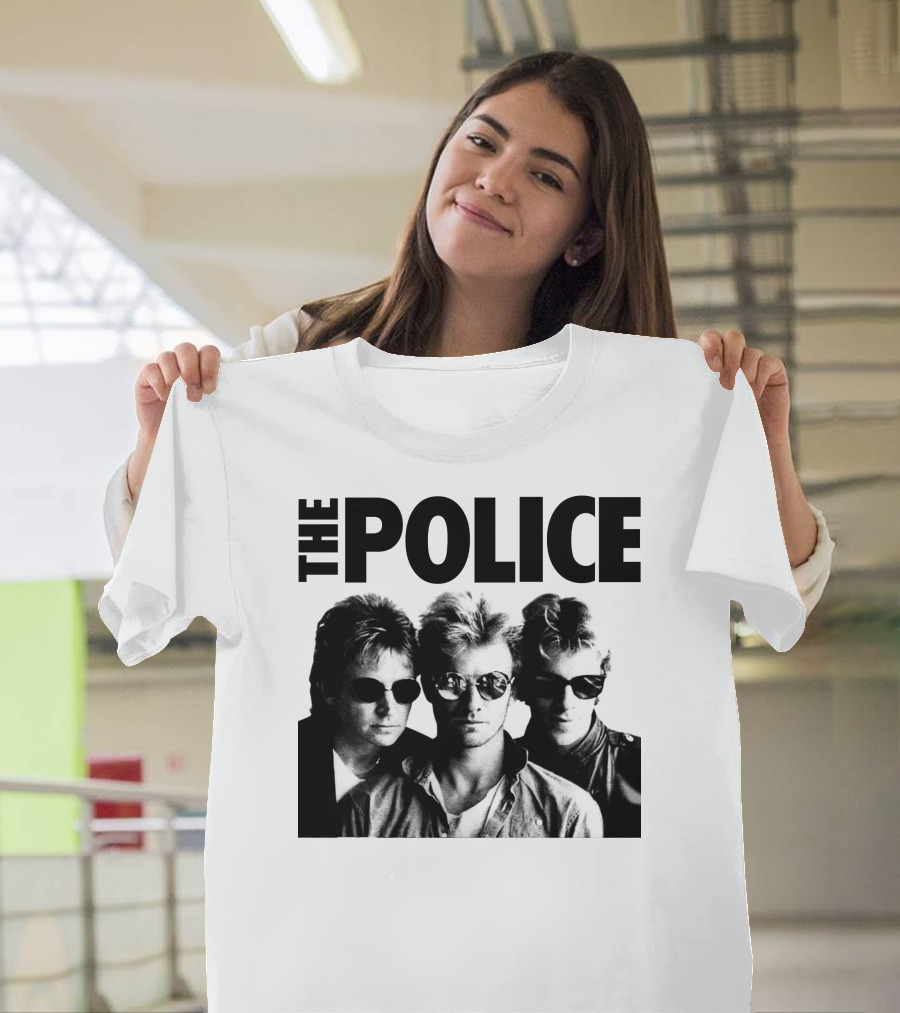 The Police Band Black and White Photo T-Shirt