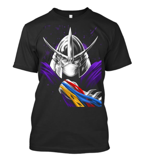 Shredder Ninja Turtles Villain With Colorful Energy Bands T-Shirt