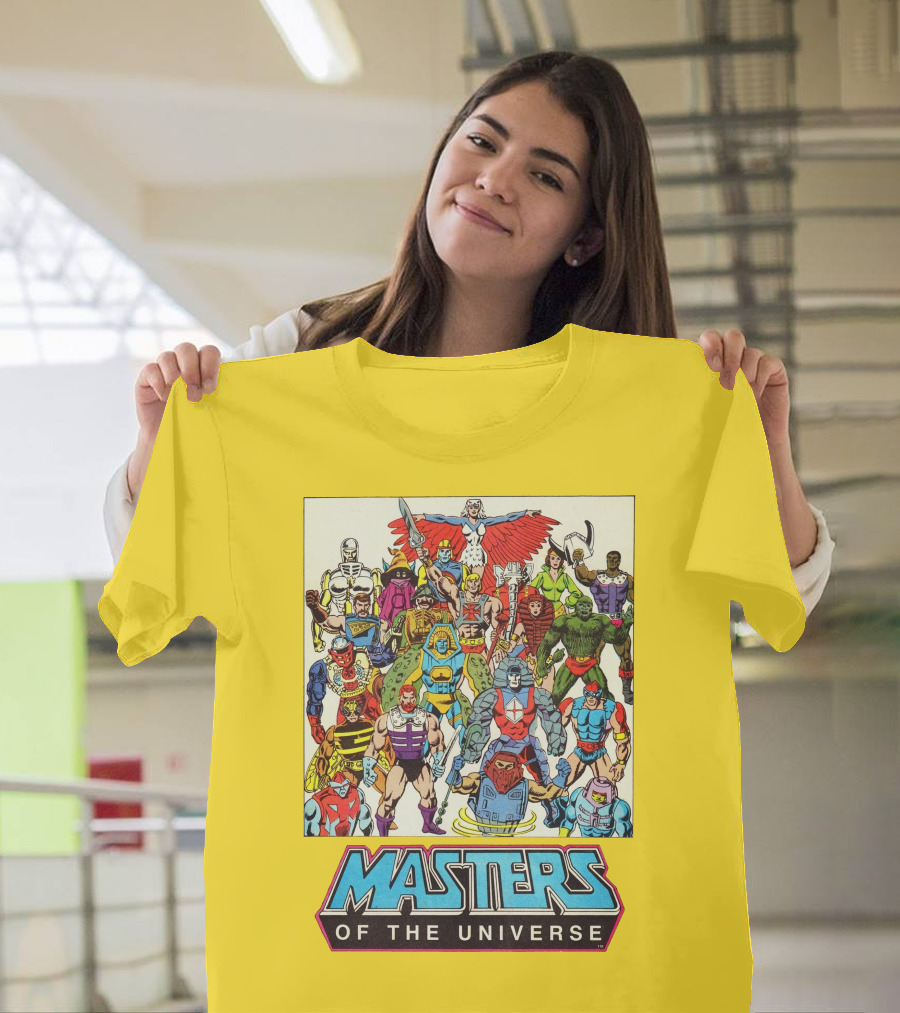 Masters of the Universe He-Man Iconic Characters Group Retro Comic T-Shirt