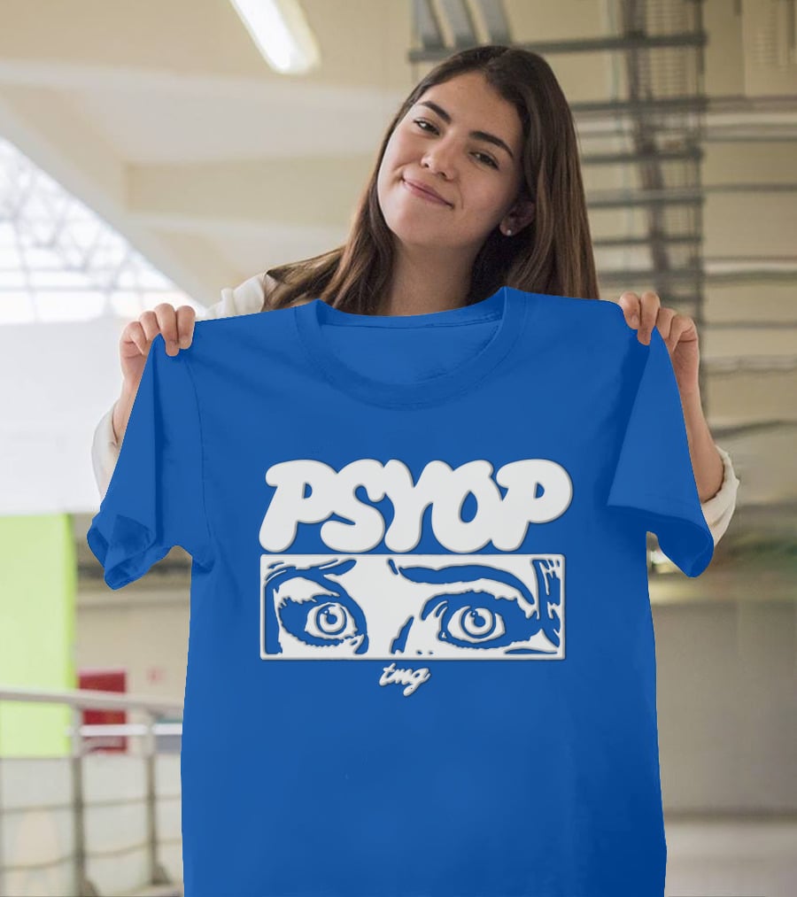 PSYOP TMG Eye Design Crewneck T-Shirt