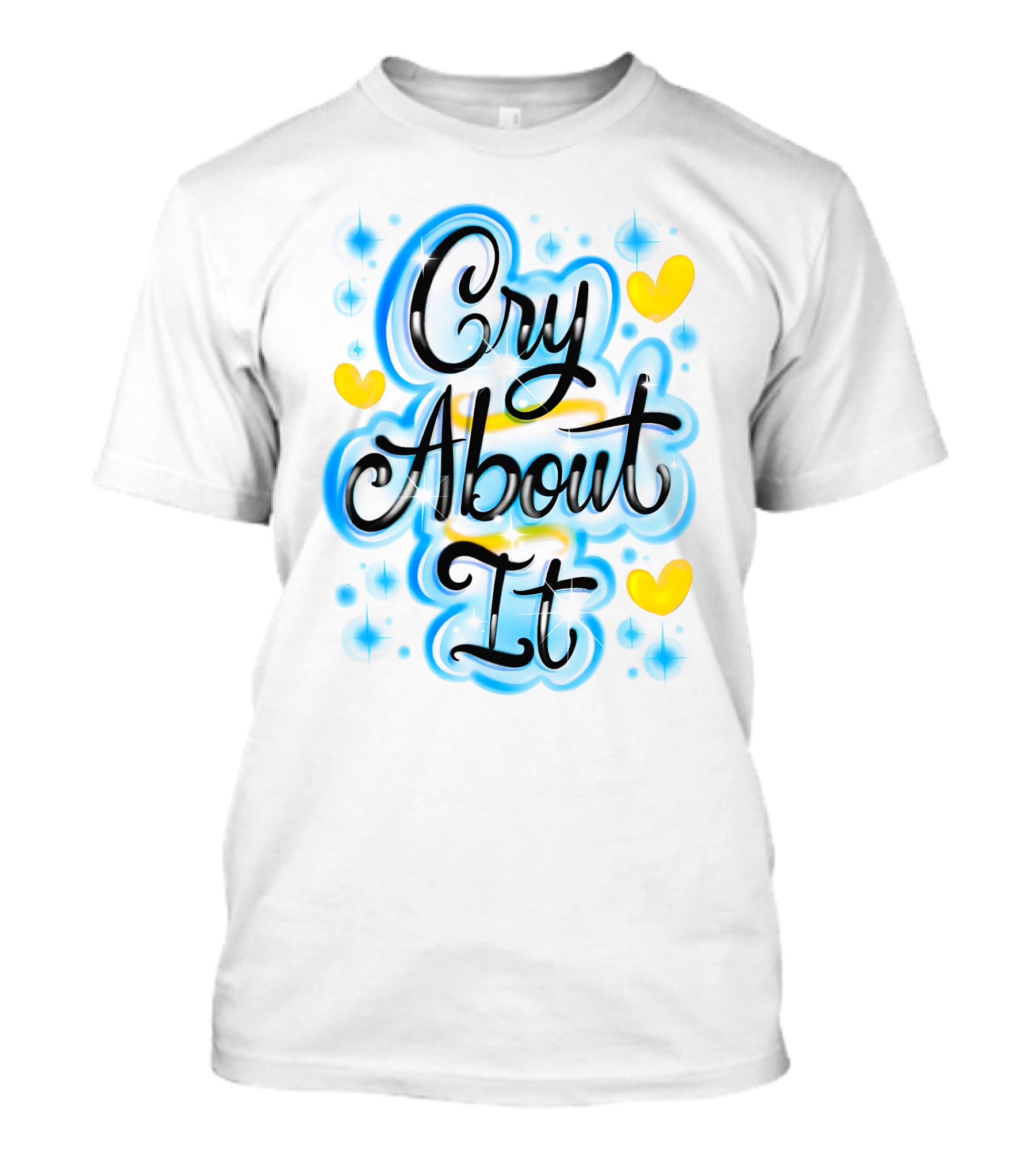 TDE Sza Cry About It Blue Yellow Hearts T-Shirt