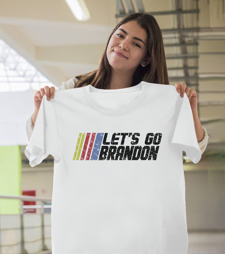 LET'S GO BRANDON Racing Stripes T-Shirt