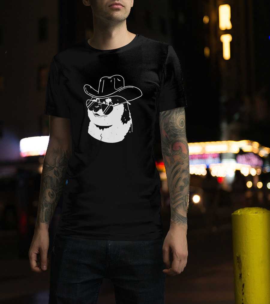 Elon Musk Dogecoin Cowboy Hat Sunglasses Shiba Inu T-Shirt