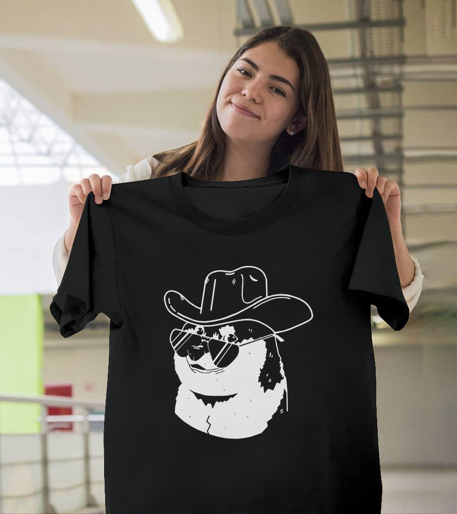 Elon Musk Dogecoin Cowboy Hat Sunglasses Shiba Inu T-Shirt