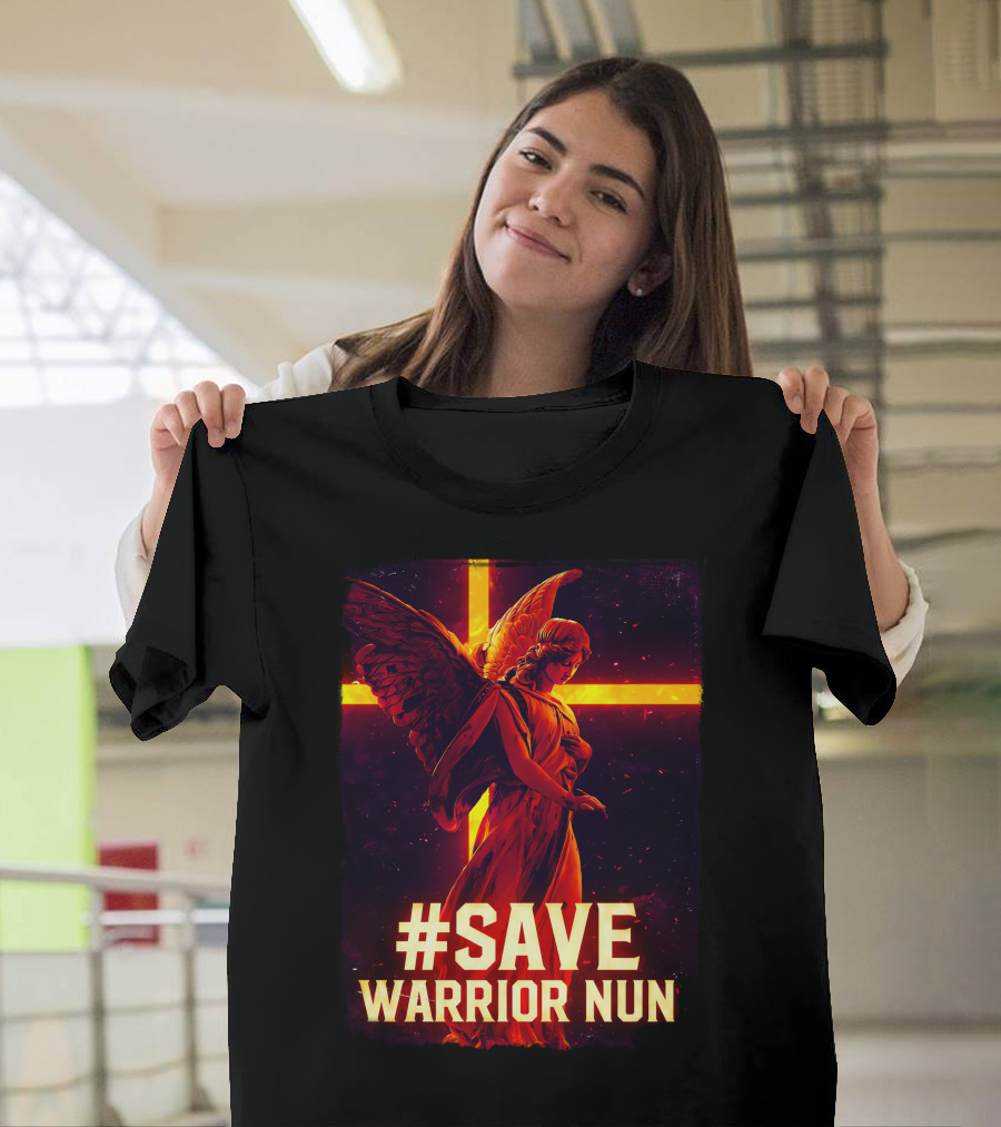 Save Warrior Nun Angel Red Cross T-Shirt