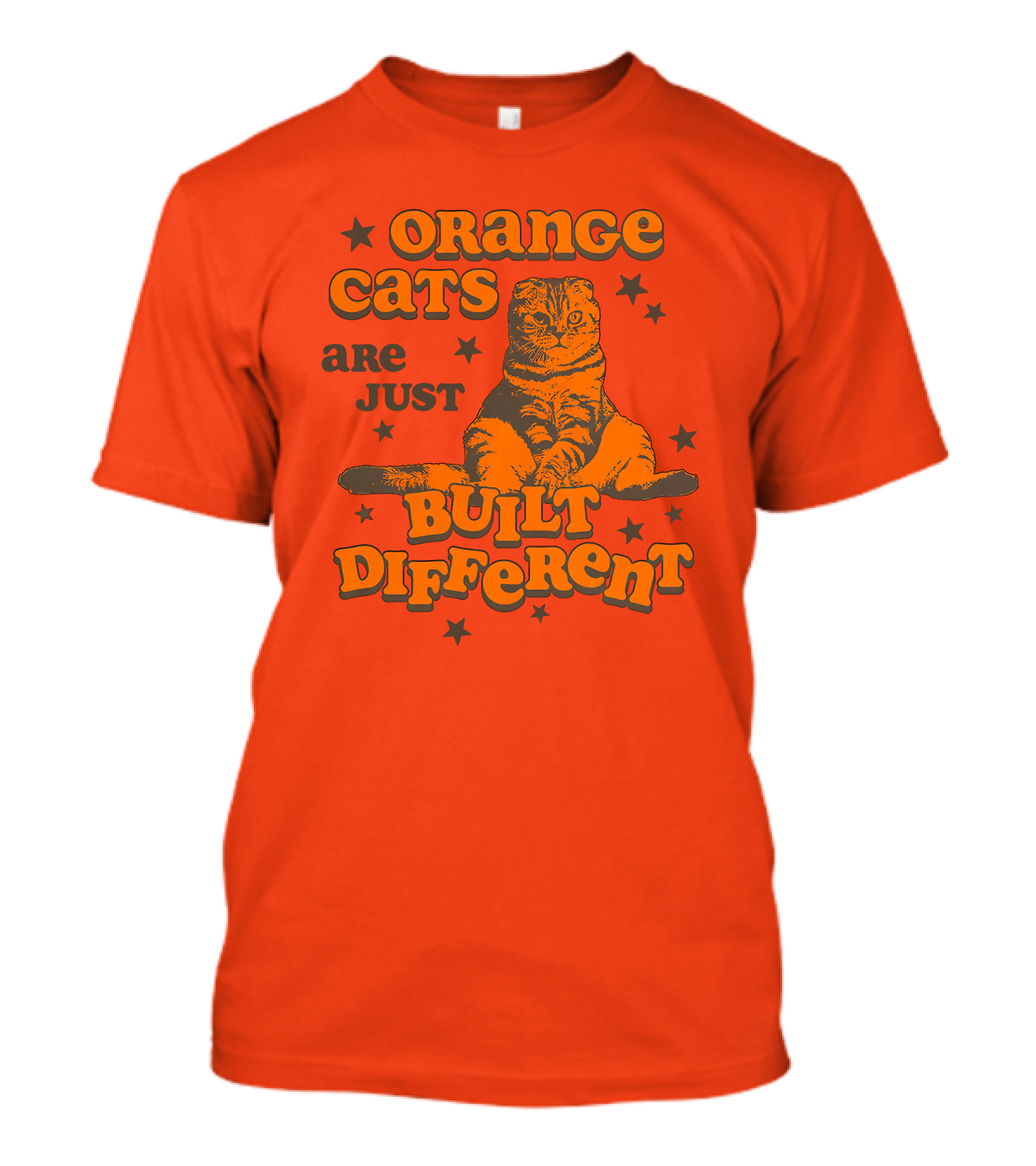 Orange Cats Are Just Built Different With Stars And Cat T-Shirt