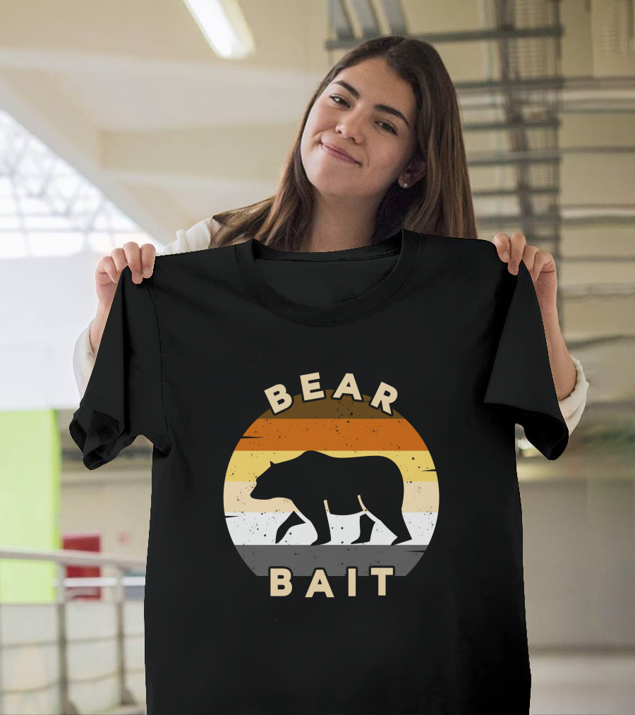 BEAR BAIT Vintage Retro Striped Circle T-Shirt