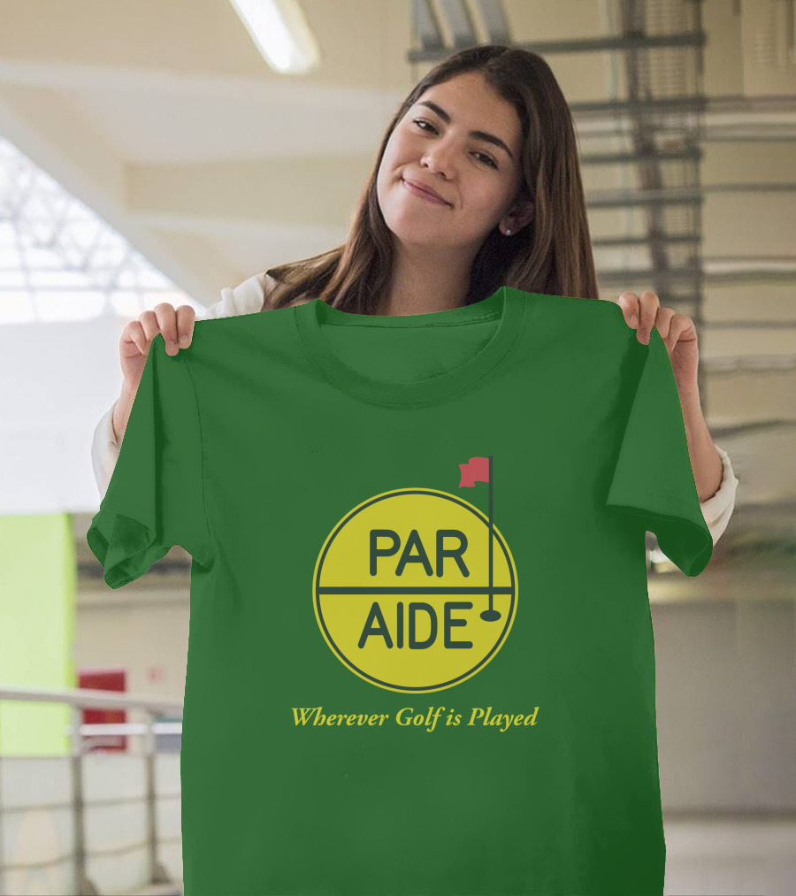 Par Aide Wherever Golf Is Played Circle with Flag T-Shirt