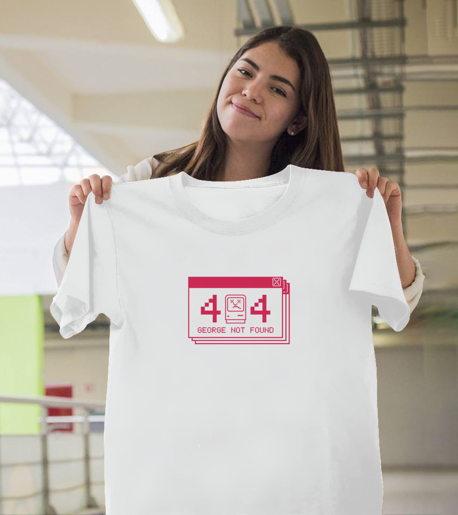 Georgenotfound 404 Error Pixel Art Pink X Face Not Found Gnf T-Shirt