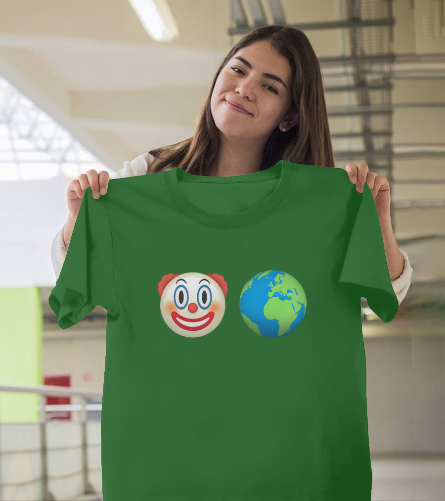 Clown Face Globe Emoji Clown World T-Shirt