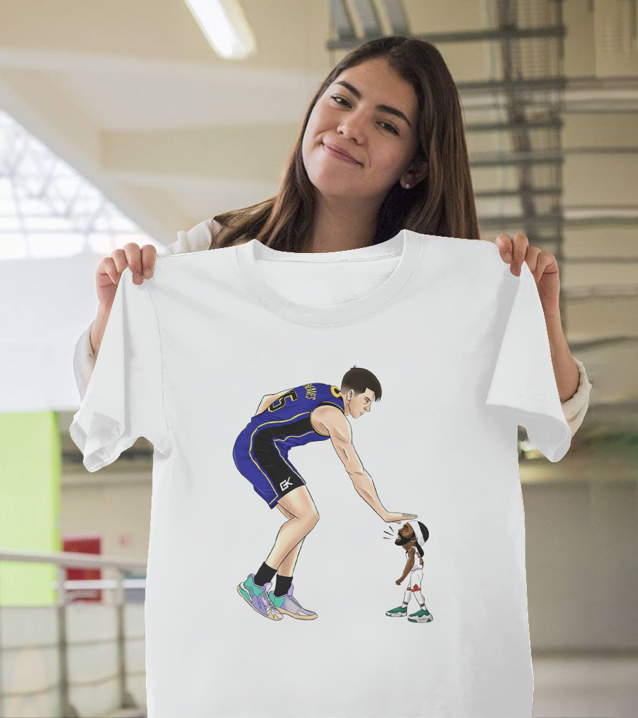 GoldenKnightGfx Basketball Players Size Comparison T-Shirt