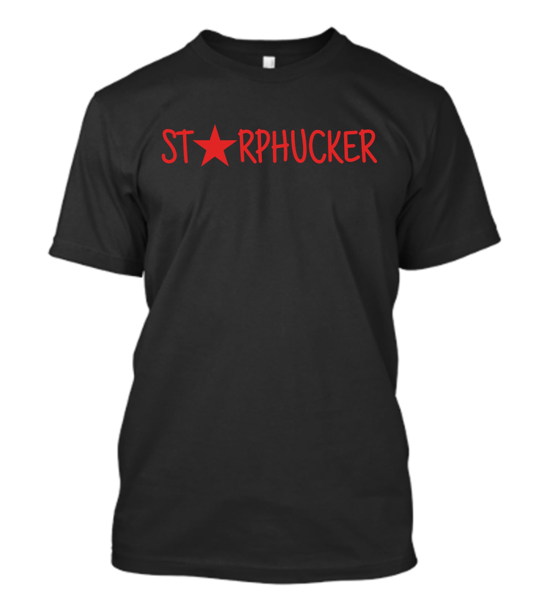 Starphucker Red Star Text T-Shirt