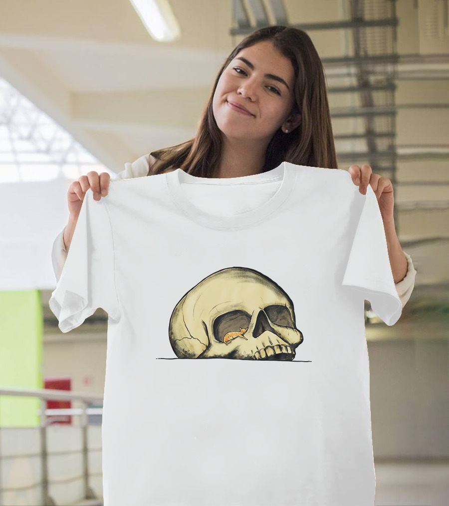 Harish Iyengar Soft Spot Skull and Fox Resting T-Shirt
