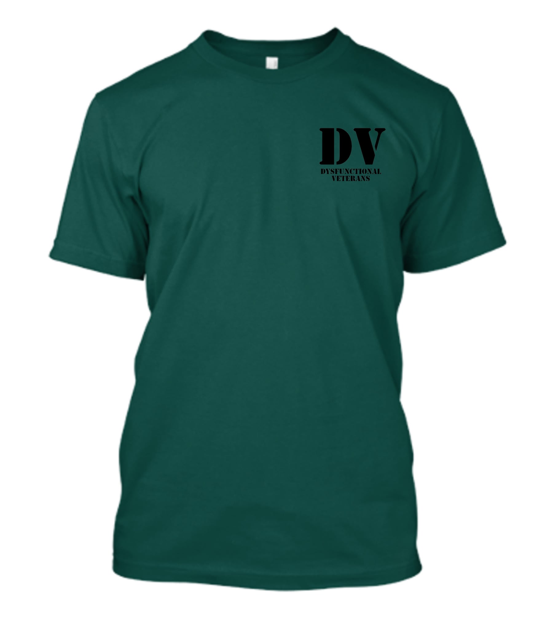 The Deplorable Veteran DV Dysfunctional Veterans Black T-Shirt