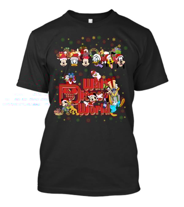Walt Disney World Xmas Mickey Donald Goofy Christmas T-Shirt