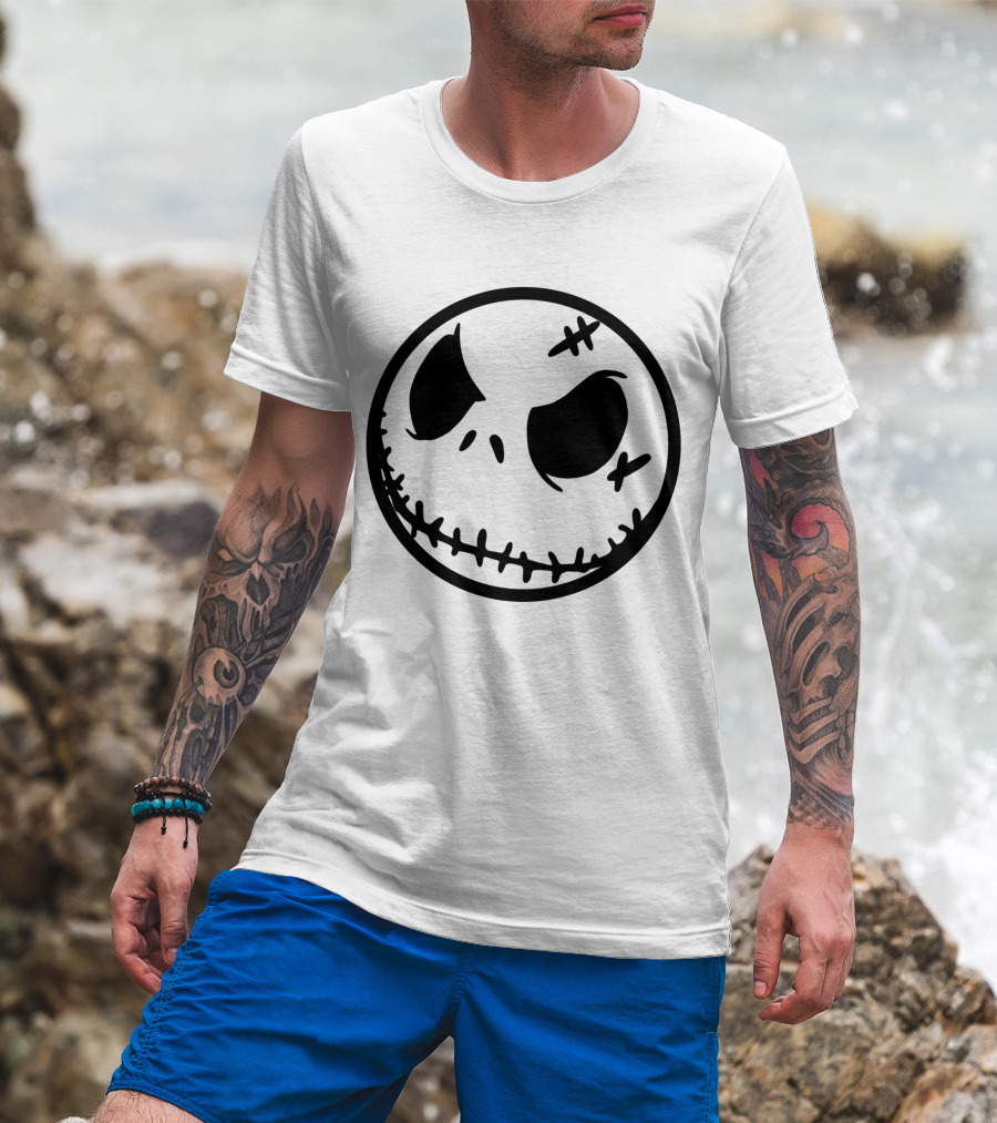 Halloween Scary Evil Pumpkin Head Jack Face T-Shirt
